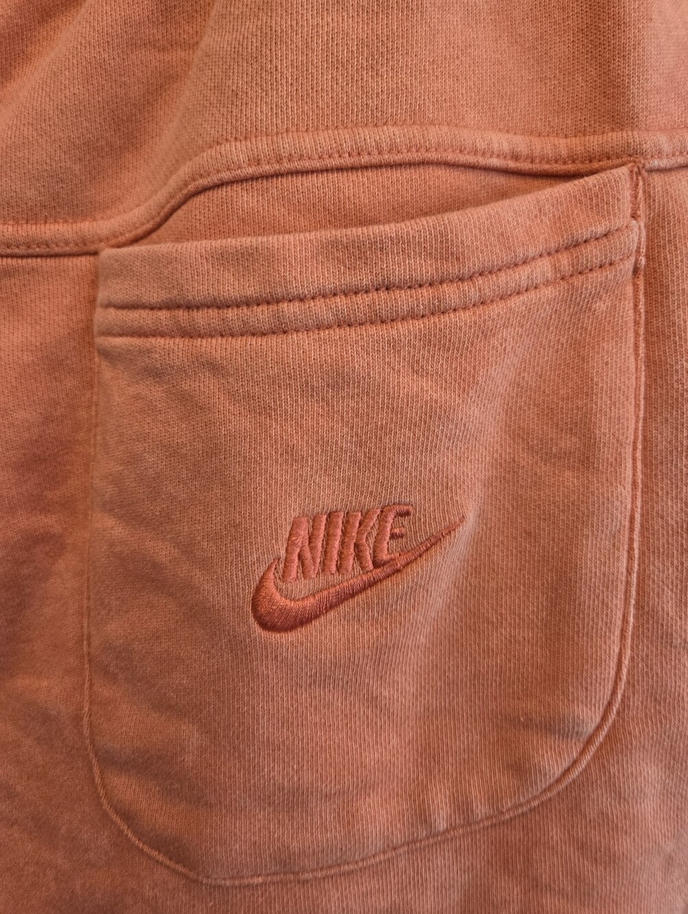 Nike Coral Orange Fleece Sweat Shorts Men XL – Drawstring Waist - Picture 4 of 6